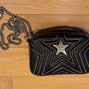 Stella McCartney Black Crossbody Bag with Star Embellishments